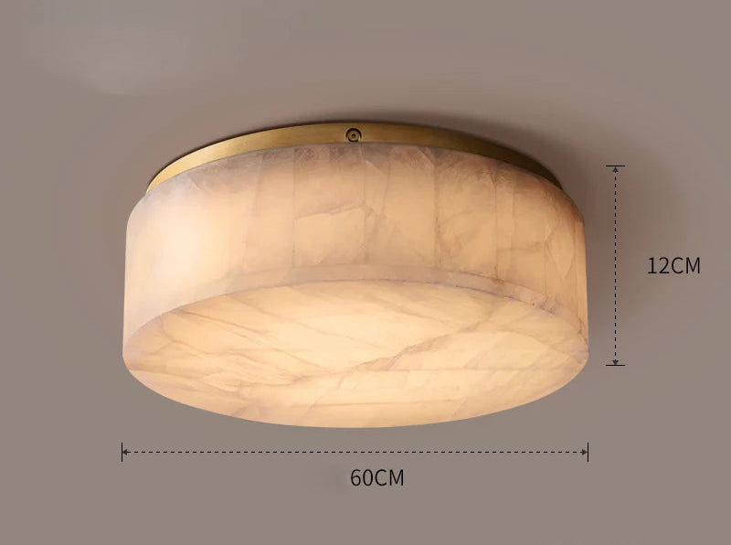 Plafonnier victorien en marbre naturel