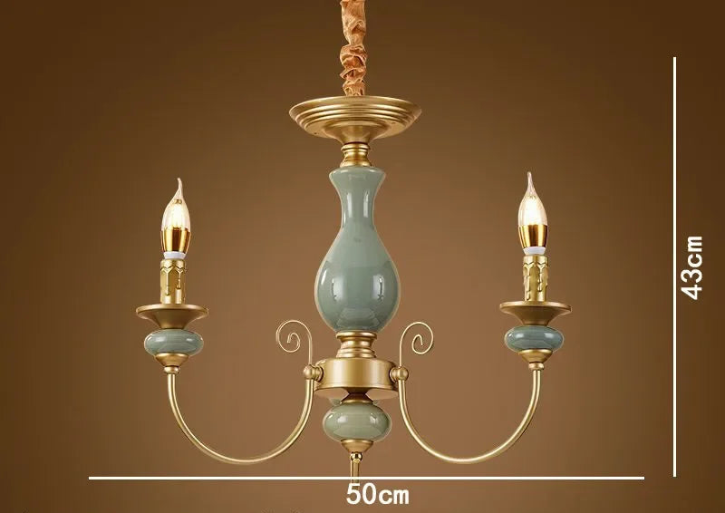 LUXELY Ceramic candle chandelier