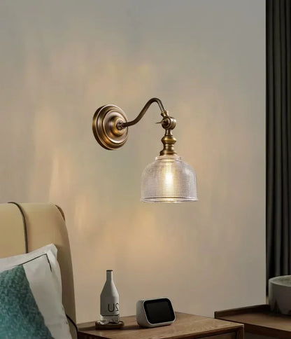 European brass wall light for living room