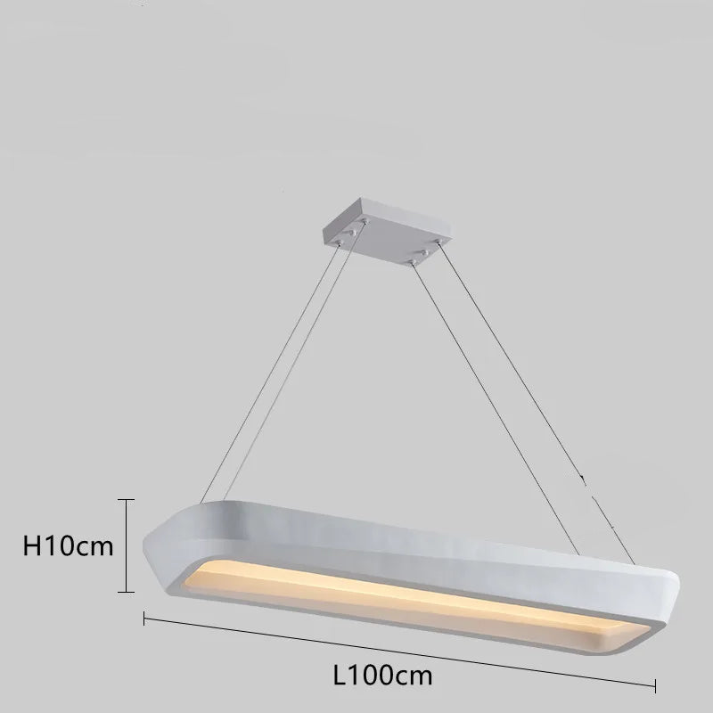 Wabi sabi rectangular pendant light for dining room