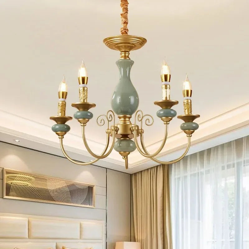 LUXELY Ceramic candle chandelier