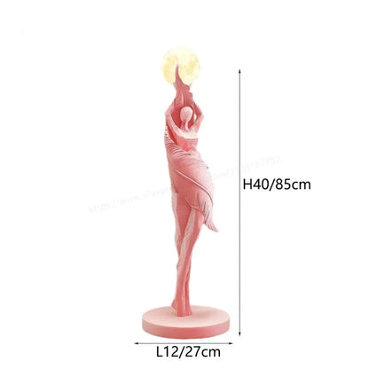 Sculptural humanoid floor lamp