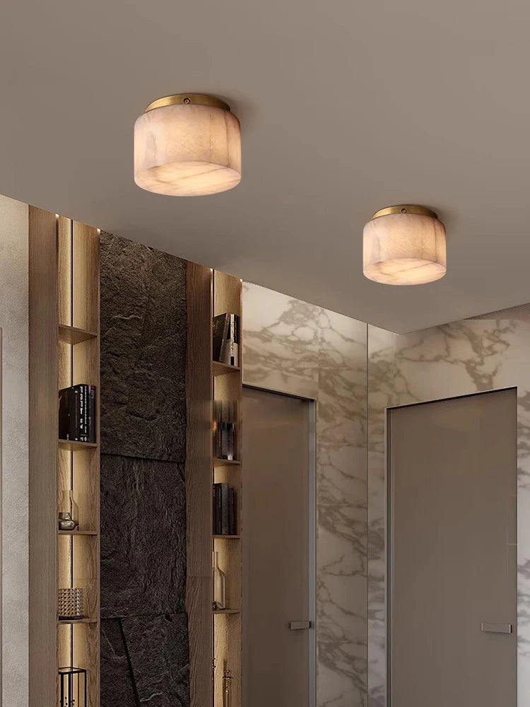 Plafonnier victorien en marbre naturel