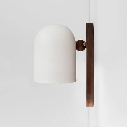 LUXELY simple modern wabi-sabi style walnut wood sconce