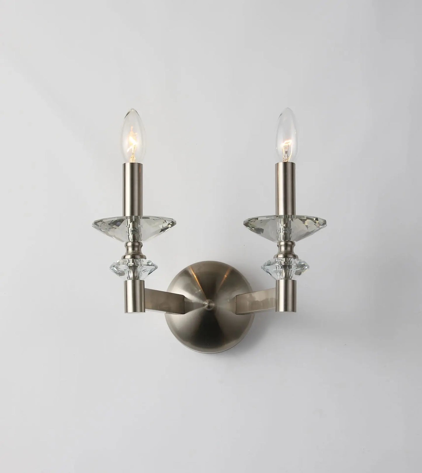 Iron frame crystal candle chandelier for dining room