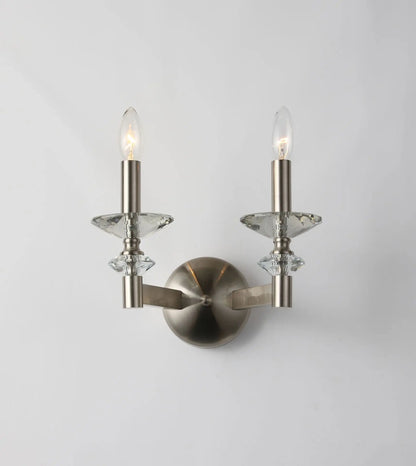 Iron frame crystal candle chandelier for dining room