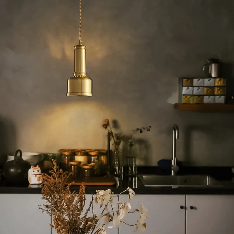 Suspension antique en cuivre pour chambre à coucher