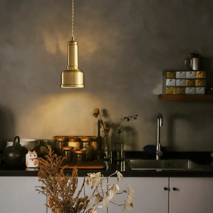 Suspension antique en cuivre pour chambre à coucher