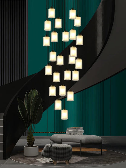 Nordic chandelier for high ceiling staircase