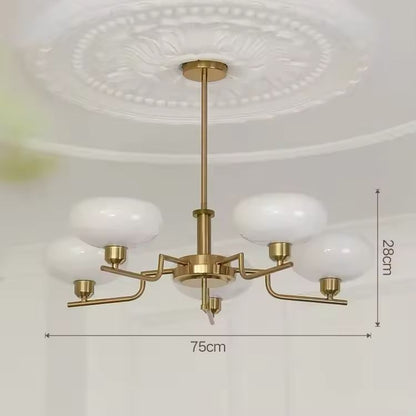 Vom Bauhaus inspirierter LED-Kronleuchter für das Wohnzimmer