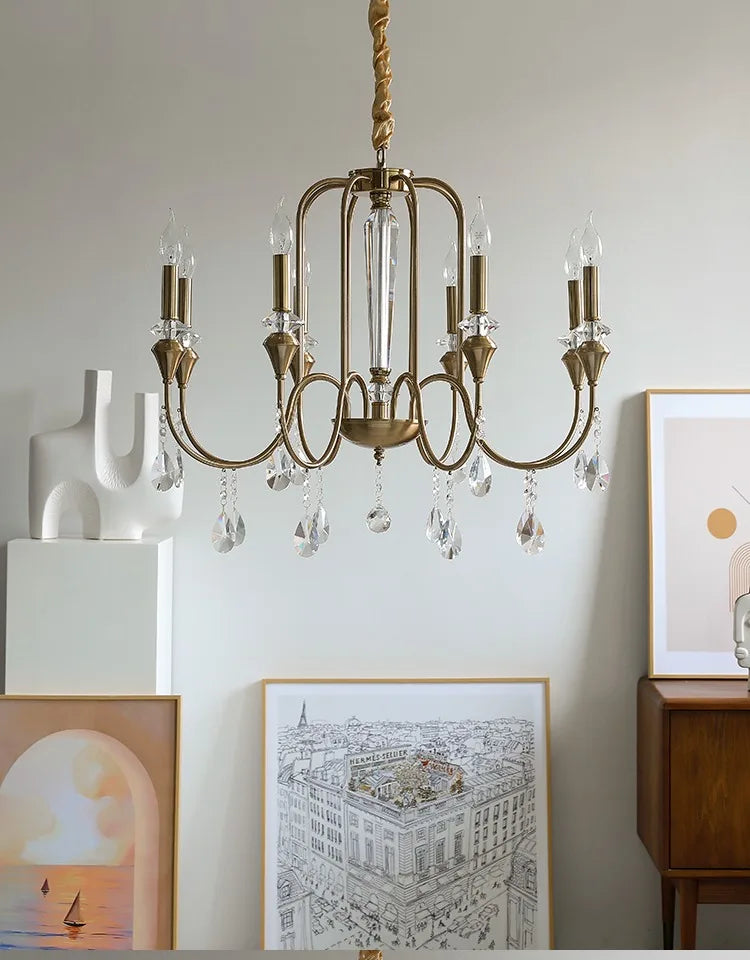 Gold style grand crystal chandelier