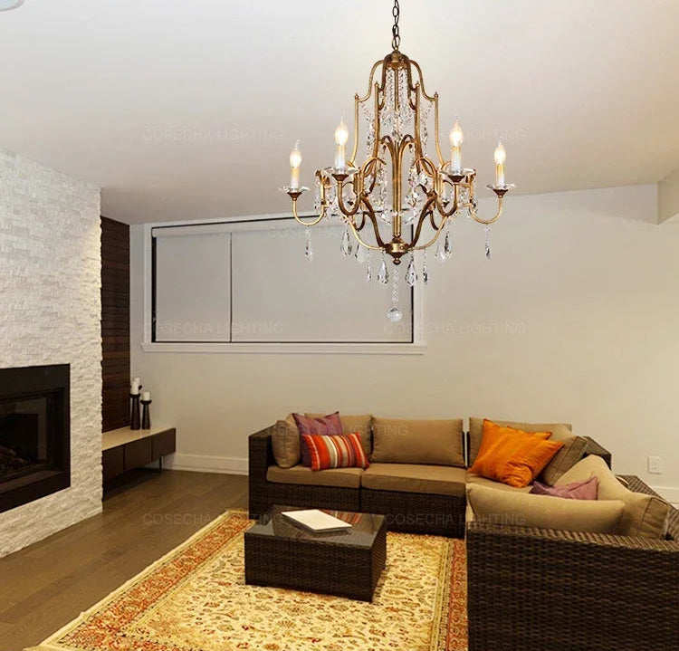 Grande gold country chandelier