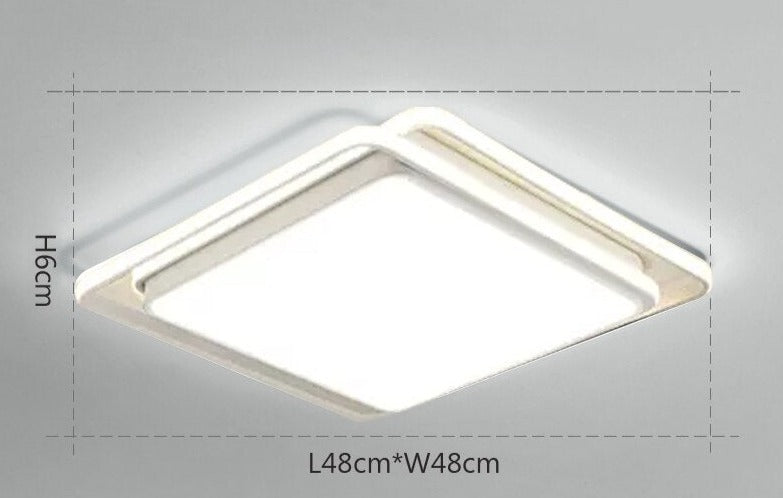 Plafonnier à leds moderne de forme carrée