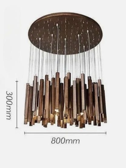 Solid wood LED pendant light for modern design