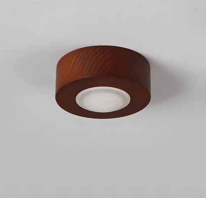 Walnut brass ceiling spotlight for kitchen island