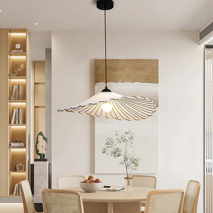 Katoenen linnen hanglamp voor de eetkamer