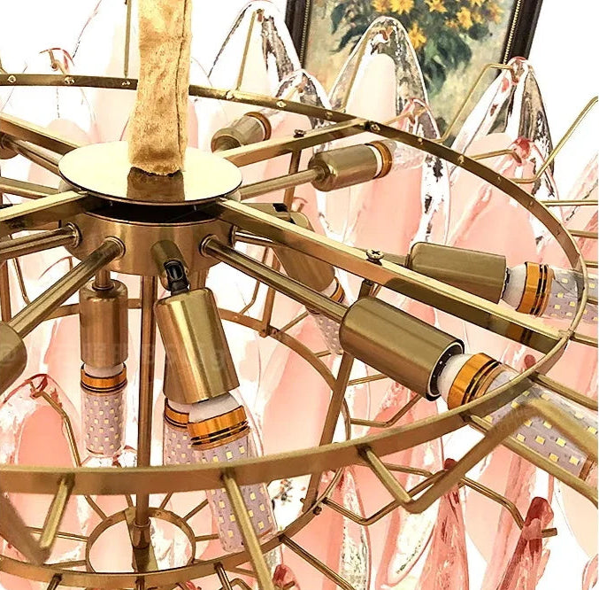 Königlicher Kristall-Blütenblatt-Kronleuchter