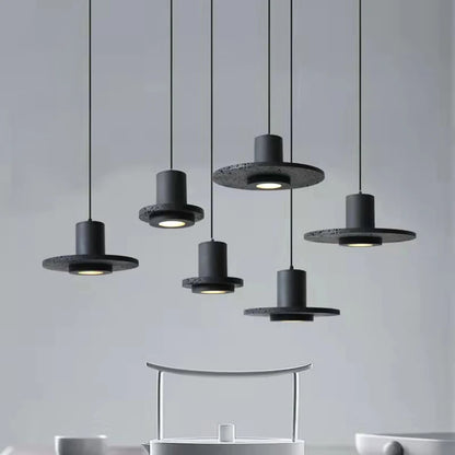 LUXELY nordic creative black travertine stone pendant light