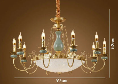 LUXELY Ceramic candle chandelier