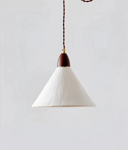 Suspension en papier de riz couleur noyer, style wabi sabi