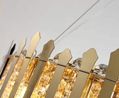 Ronde stalen k9 kristallen hanger