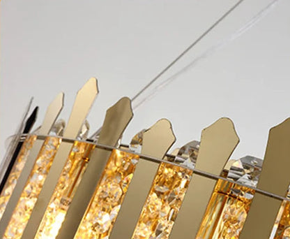 Ronde stalen k9 kristallen hanger