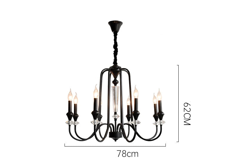 Lustre en cristal français ancien à deux niveaux