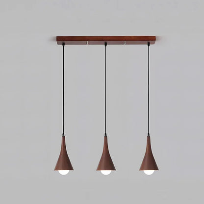 Walnut pendant light for living and dining room