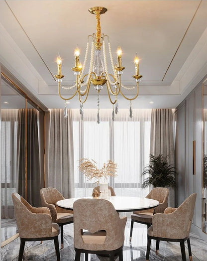 Lustre de hall d'entrée en cristal K9 e14