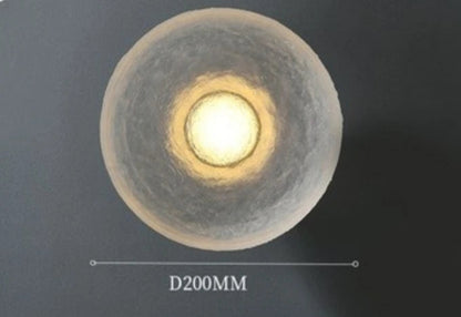Frosted glass moon design sconce
