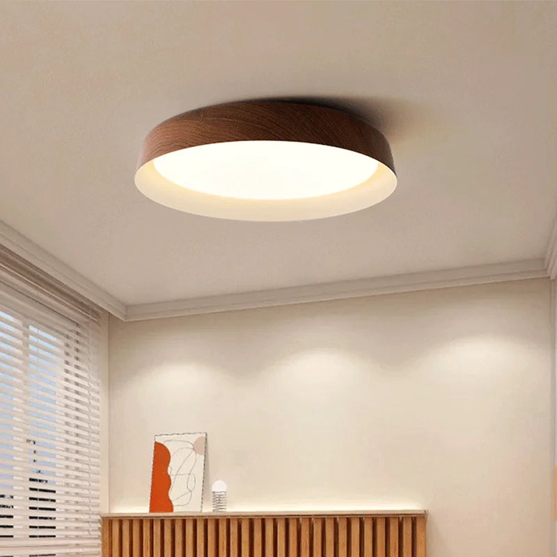 Nordic japanese wooden ceiling light