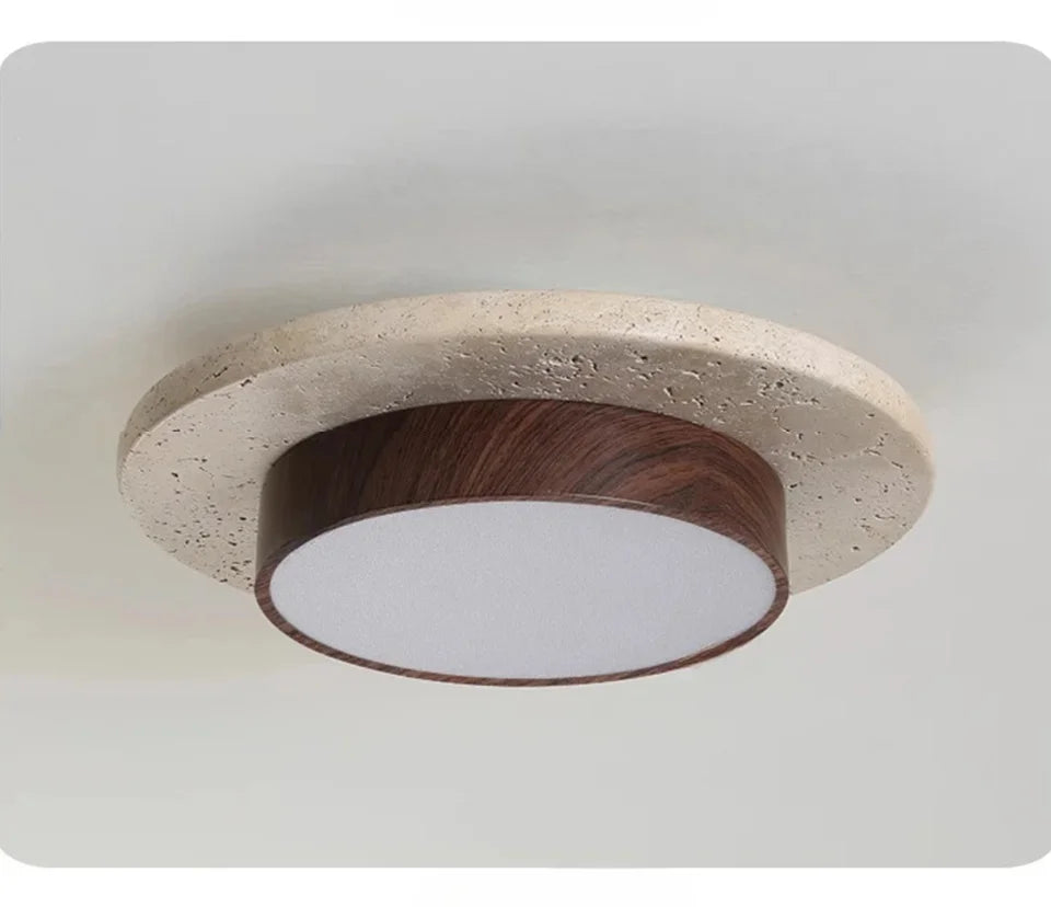 Wabi-sabi stenen plafondlamp voor hotels