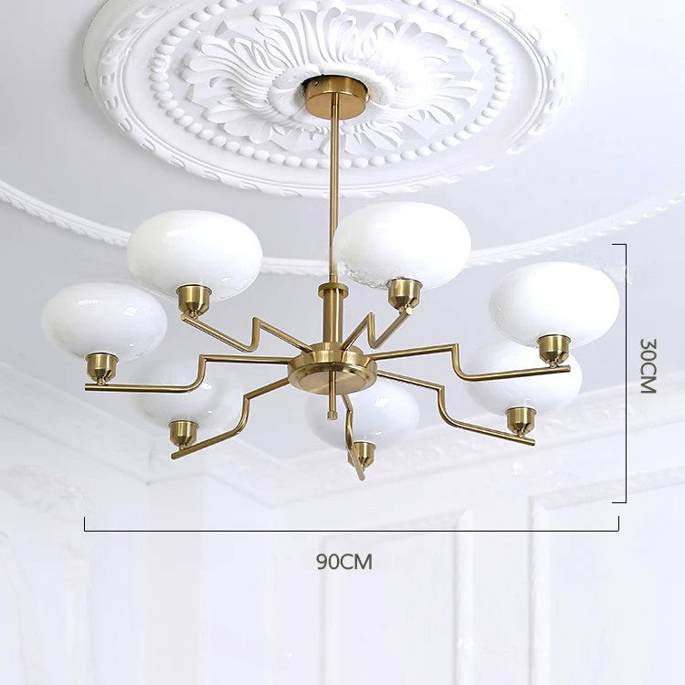 Vom Bauhaus inspirierter LED-Kronleuchter für das Wohnzimmer