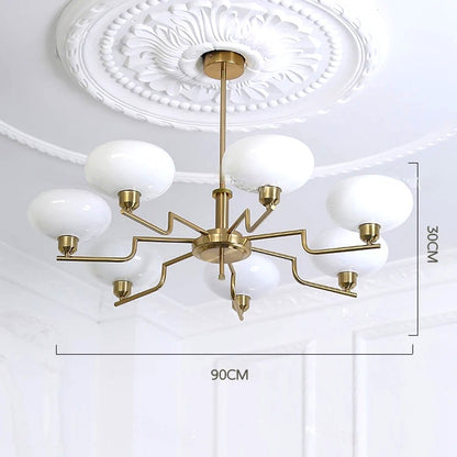 Vom Bauhaus inspirierter LED-Kronleuchter für das Wohnzimmer