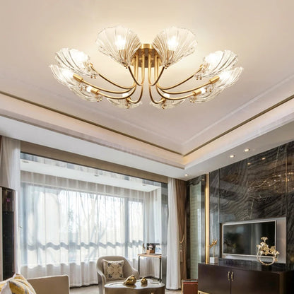 Postmodern design glass shell chandelier
