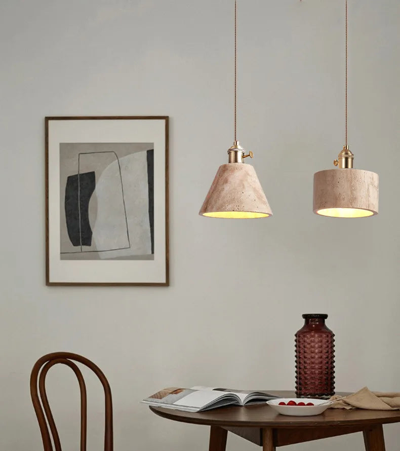 Travertin rustieke hanglamp