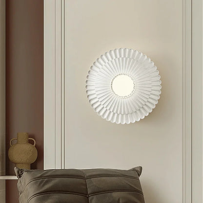 LUXELY milk white french round sconce