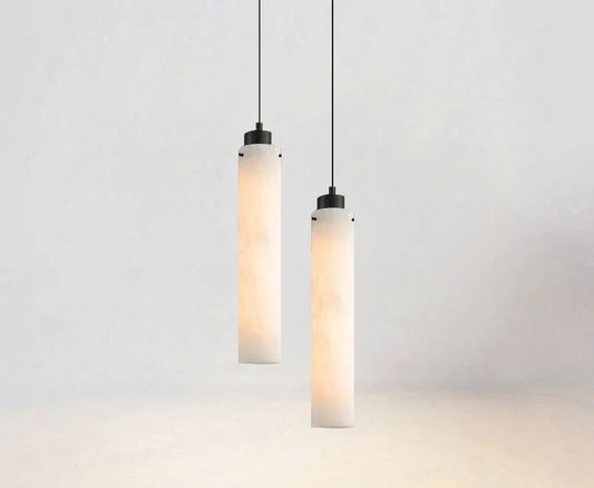 Natural marble led pendant light for dining room