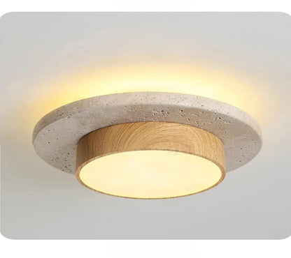 Wabi-sabi stenen plafondlamp voor hotels