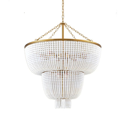 Tiered beaded chandelier for palace