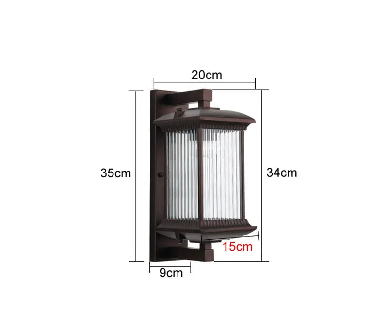 Big porch american wall lamp IP65