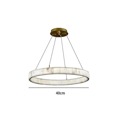 Lustre en marbre avec anneaux