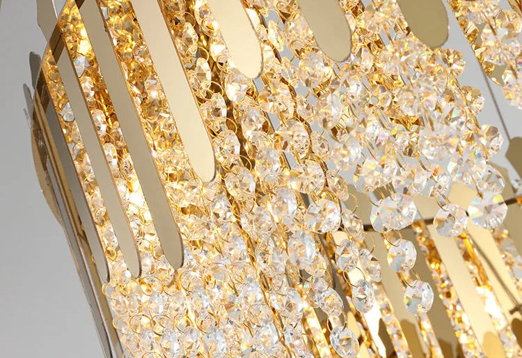 Ronde stalen k9 kristallen hanger