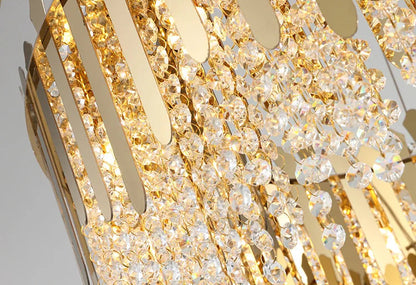 Ronde stalen k9 kristallen hanger