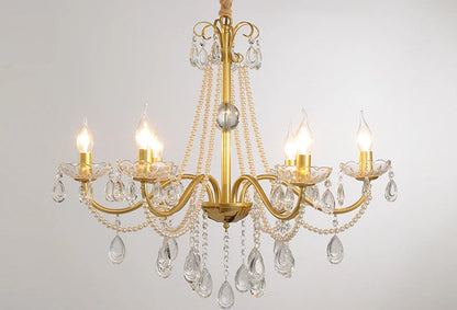 Classic crystal candle ceiling light