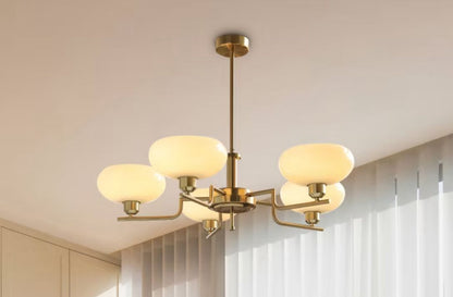 Vom Bauhaus inspirierter LED-Kronleuchter für das Wohnzimmer