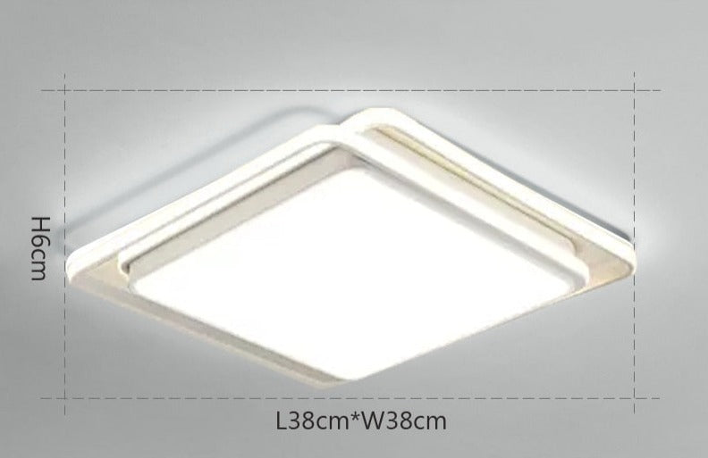 Modern led-taklampa med fyrkantig form