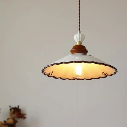 Lustre en céramique peint à la main pour table à manger