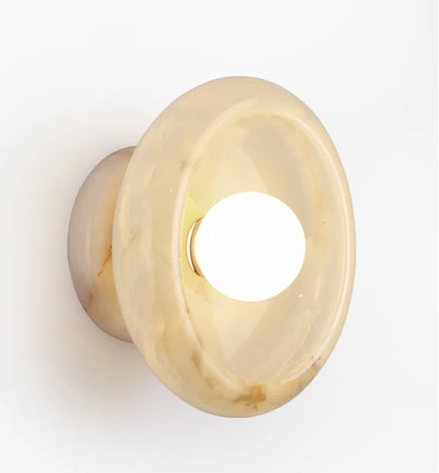 Flower Jade Wall Lamp with LED G9 bulb, 26cm diameter, ideal for bedroom, living room, or dining room ambient lighting.