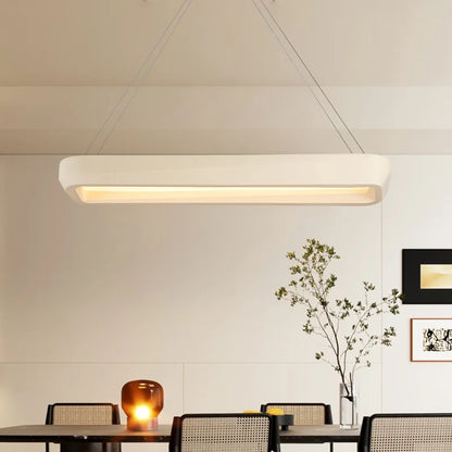 Wabi sabi rectangular pendant light for dining room